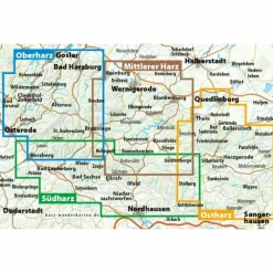 DER HARZ IN 4 TEILEN. FAHRRAD- UND WANDERKARTE - Fahrradkarte