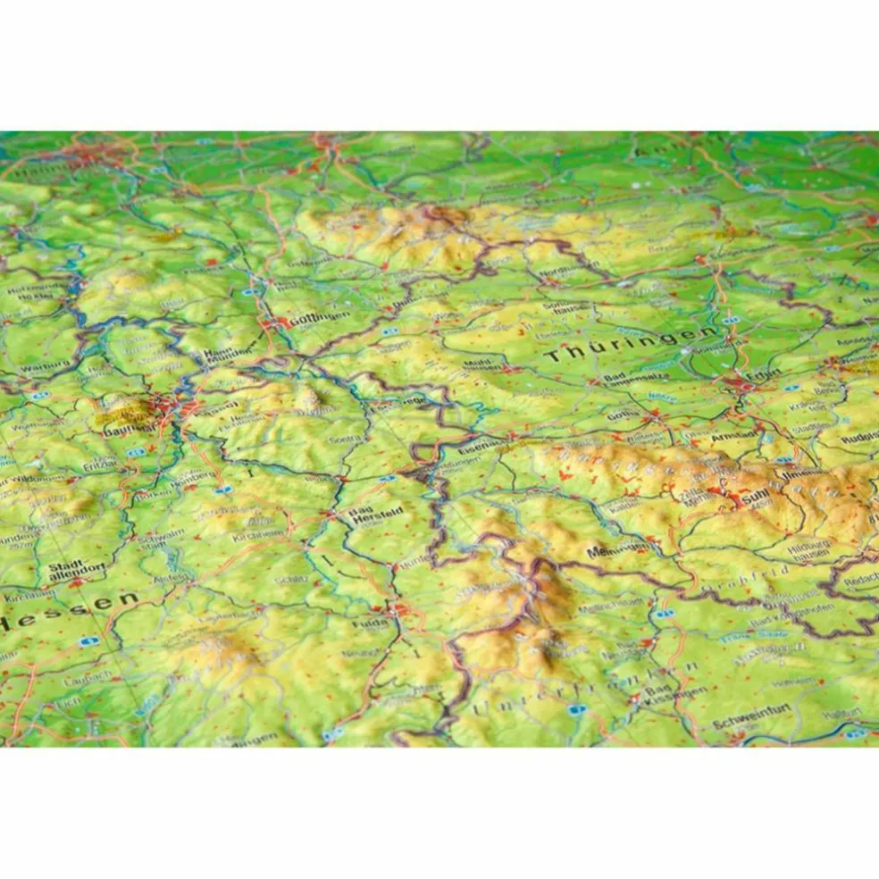 DEUTSCHLAND 1 : 1 200 000 MIT ALUMINIUM - Wand Karte