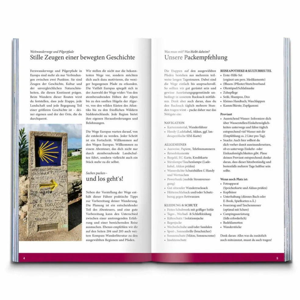 DIE SCHÖNSTEN WEITWANDERUNGEN UND PILGERWEGE - Wanderführer