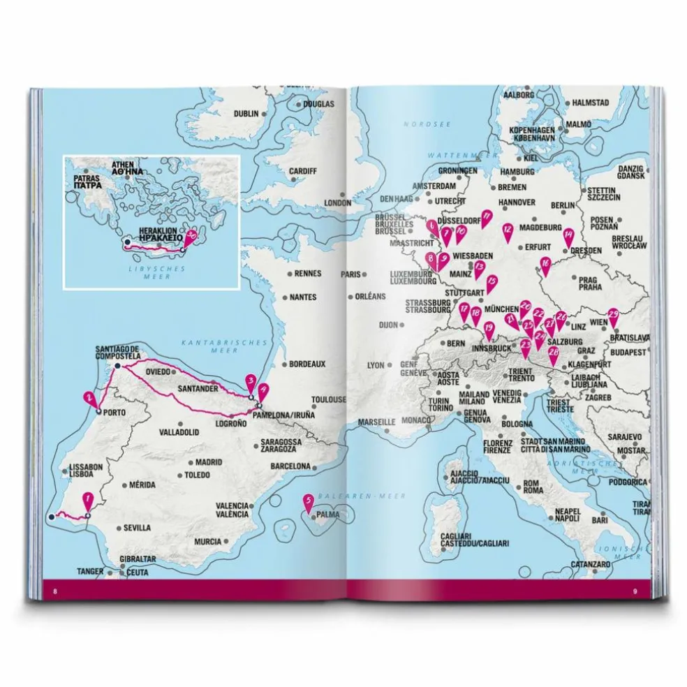 DIE SCHÖNSTEN WEITWANDERUNGEN UND PILGERWEGE - Wanderführer