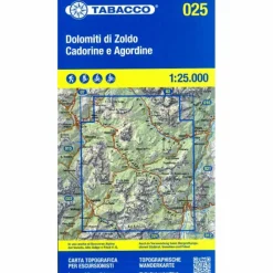 DOLOMITI ZOLDO CADORINE E AGORDINE 1:25 000 - Wanderkarte