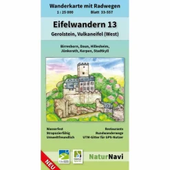 EIFELWANDERN 13 - GEROLSTEIN, VULKANEIFEL (WEST) - Wanderkarte