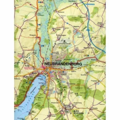 FAHRRADKARTE NEUBRANDENBURG, MÜRITZ, FELDBERGER SEEN - Fahrradkarte