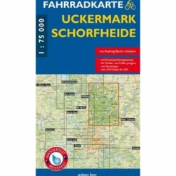 FAHRRADKARTE UCKERMARK, SCHORFHEIDE 1:75 000