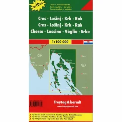 F+B CRES - LOSINJ - KRK - RAB - Straßenkarte