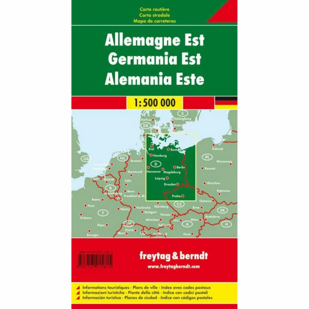 F+B DEUTSCHLAND OST 1:500.000 AUTOKARTE - Straßenkarte