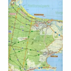 FISCHLAND, DARß, ZINGST UND UMGEBUNG RAD - Wanderkarte