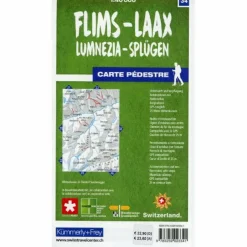 FLIMS - LAAX LUMNEZIA - SPLÜGEN 34 WANDERKARTE 1:40 000 MATT