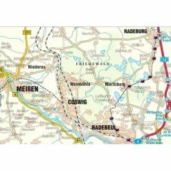 FRIEDEWALD MORITZBURGER TEICHGEBIETE - Wanderkarte