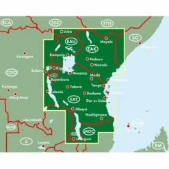 FUB KENYA - TANSANIA - UGANDA - Straßenkarte