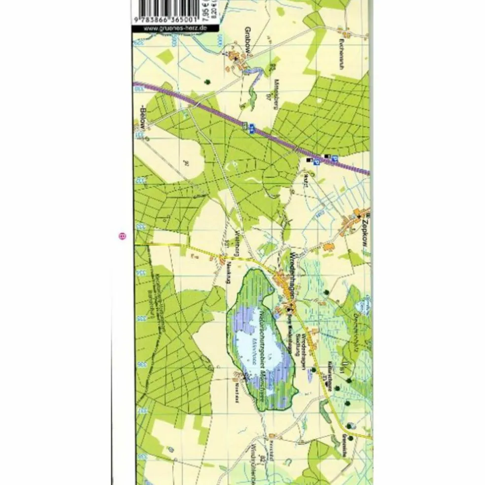 GEWÄSSERKARTE GROßE MECKLENBURGISCHE SEEN - Wasserkarte