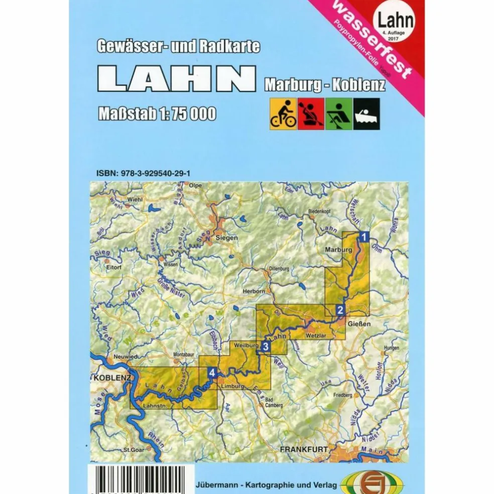 GEWÄSSERKARTE LAHN 1:75 000 - Wasserkarte