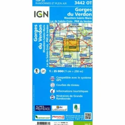 GORGES DU VERDON 1:25 000