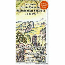 GROßE KARTE DER SÄCHSISCHEN SCHWEIZ - Wanderkarte