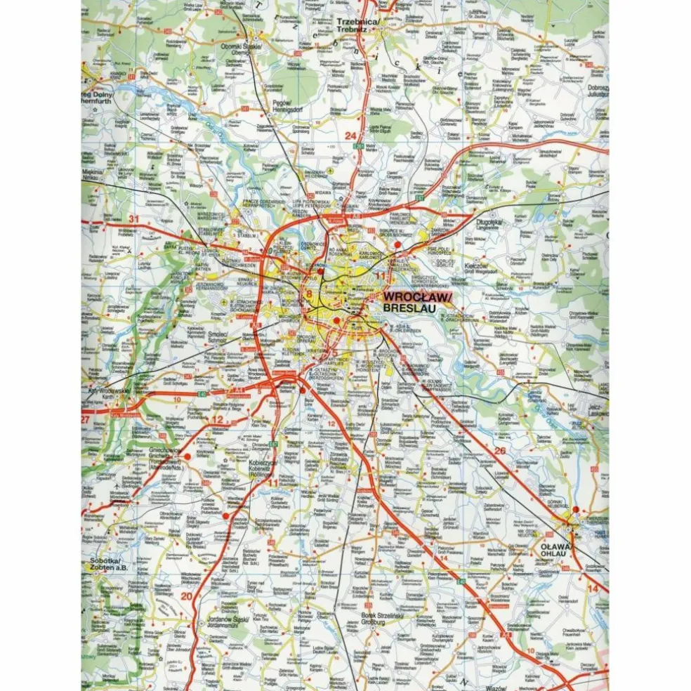 HÖFER POLEN PL006 MITTELSCHLESIEN - Straßenkarte