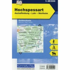 HOCHSPESSART, ASCHAFFENBURG, LOHR, WERTHEIM 1 : 35 000 - Wanderkarte