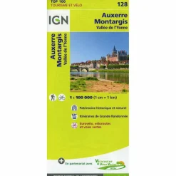 IGN 128 AUXERRE MONTARGIS 1:100 000 - Wanderkarte
