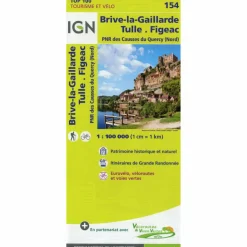 IGN 154 BRIVE-LA-GAILLARDE 1:100 000 - Karte