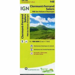 IGN 148 CLERMONT-FERRAND SALERS 1:100 000 - Karte