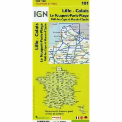 IGN 101 LILLE - CALAIS 1:100.000 - Karte