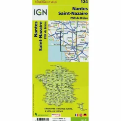 IGN 124 NANTES SAINT-NAZAIRE 1:100 000 - Karte