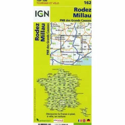IGN 162 RODEZ MILLAU 1:100 000 - Karte
