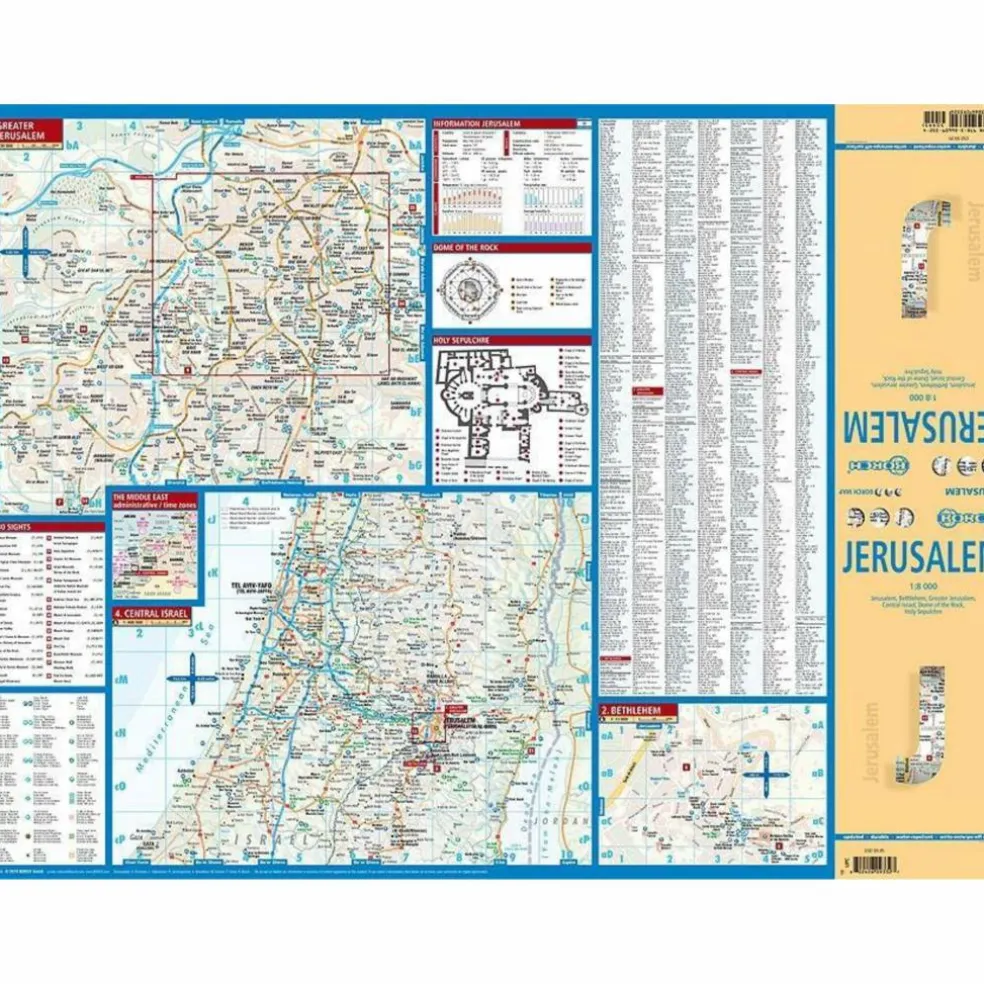 JERUSALEM 1 : 8 000 - Straßenkarte