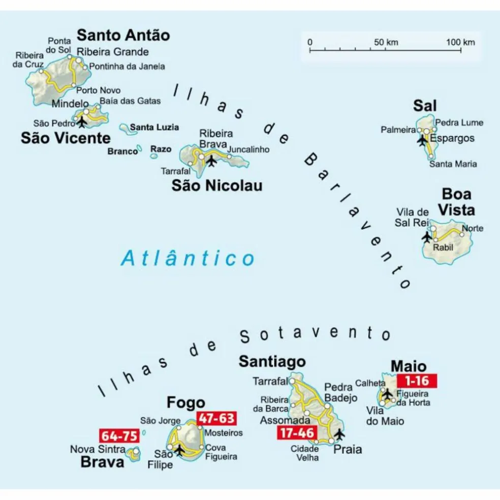 KAPVERDEN SÜD: MAIO, SANTIAGO, FOGO, BRAVA - Wanderführer
