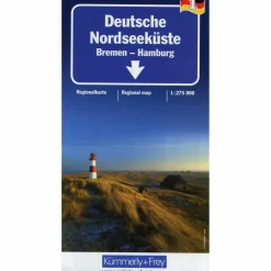 K+F DEUTSCHE NORDSEEKÜSTE 1 : 275.000 - Straßenkarte