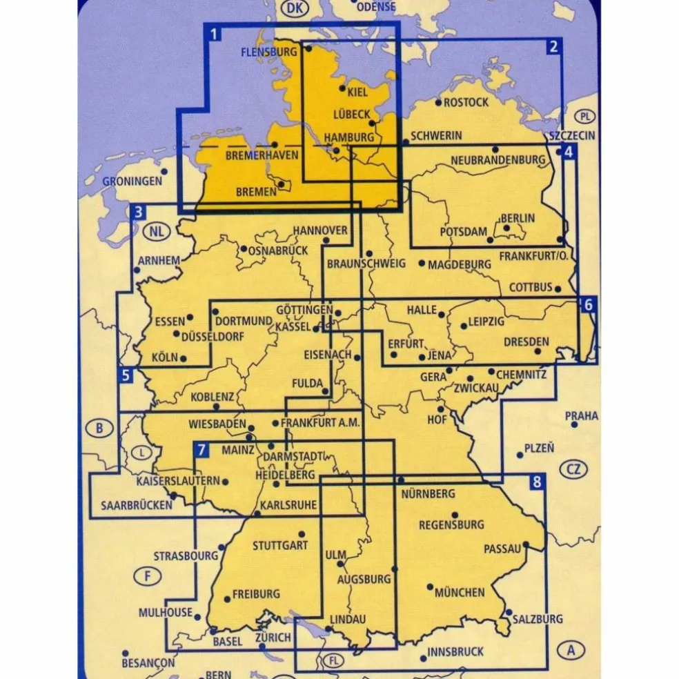 K+F DEUTSCHE NORDSEEKÜSTE 1 : 275.000 - Straßenkarte