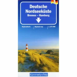 K+F DEUTSCHE NORDSEEKÜSTE 1 : 275.000 - Straßenkarte