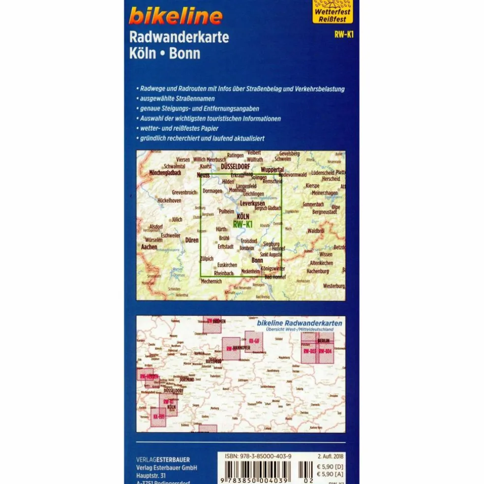 KÖLN / BONN 1:60.000 - Fahrradkarte