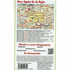 KOHRENER LAND, COLDITZER FORST UND UMGEBUNG - Wanderkarte