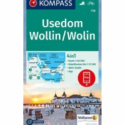 KOKA 738 USEDOM, WOLLIN/WOLIN - Wanderkarte