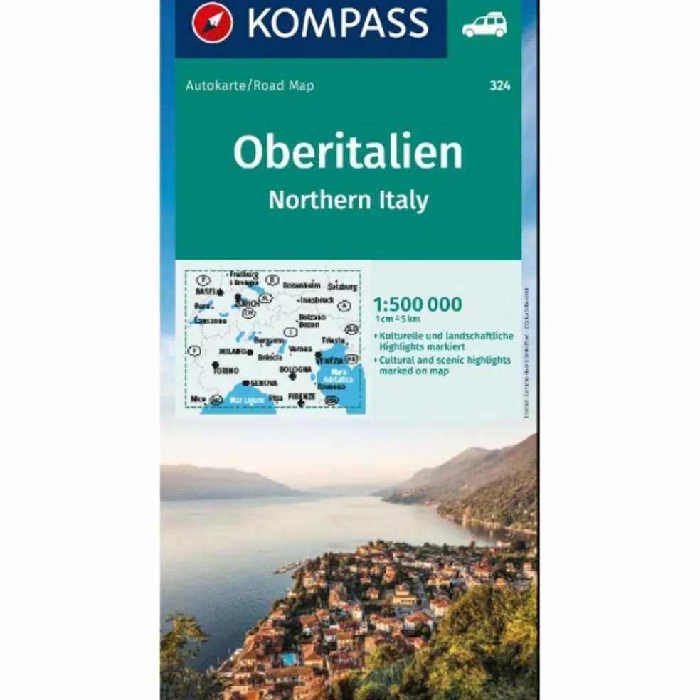 KOMPASS AUTOKARTE OBERITALIEN