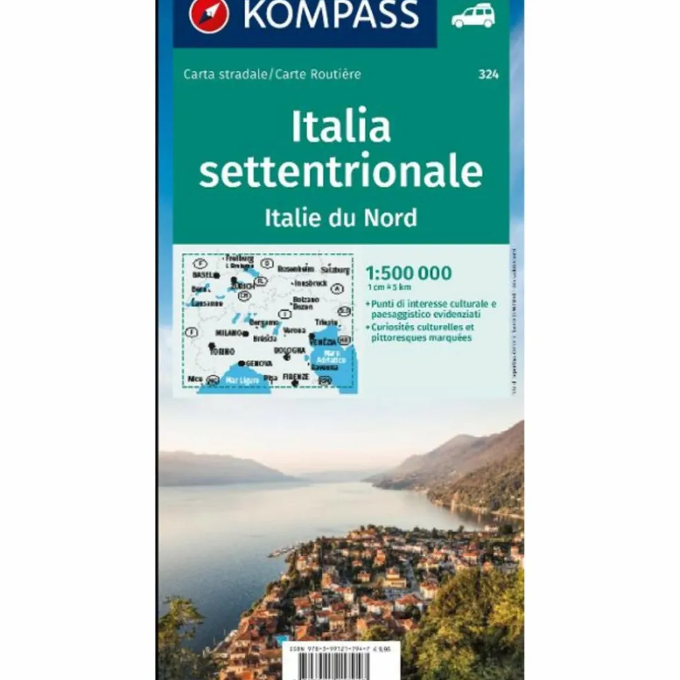 KOMPASS AUTOKARTE OBERITALIEN