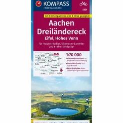 KOMPASS FAHRRADKARTE 3324 AACHEN, DREILÄNDERECK, EIFEL