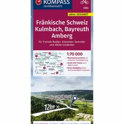KOMPASS FAHRRADKARTE 3354 FRÄNKISCHE SCHWEIZ, KULMBACH