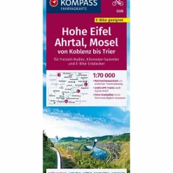 KOMPASS FAHRRADKARTE 3338 HOHE EIFEL, AHRTAL, MOSEL