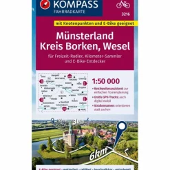KOMPASS FAHRRADKARTE 3216 MÜNSTERLAND, KREIS BORKEN, WESEL