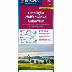 KOMPASS FAHRRADKARTE 3344 OSTALLGÄU, PFAFFENWINKEL
