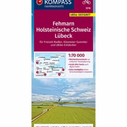 KOMPASS FAHRRADKARTE FEHMARN, HOLSTEINISCHE SCHWEIZ
