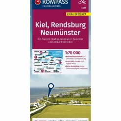 KOMPASS FAHRRADKARTE KIEL, RENDSBURG, NEUMÜNSTER