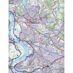 KOMPASS FAHRRADKARTE KREIS WESEL MIT DUISBURG, OBERHAUSEN, K - Fahrradkarte