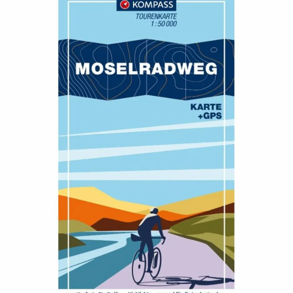 KOMPASS FAHRRAD-TOURENKARTE MOSELRADWEG 1:50.000
