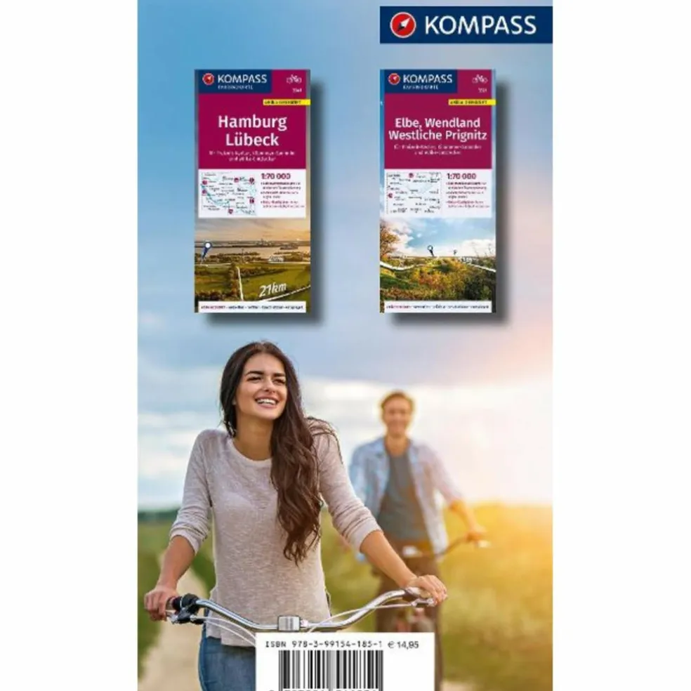 KOMPASS FAHRRAD-TOURENKARTE FAHRRAD-TOURENKARTE - ELBERADWEG