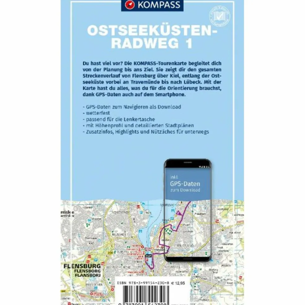 KOMPASS FAHRRAD-TOURENKARTE OSTSEEKÜSTENRADWEG 1