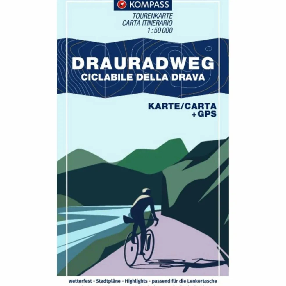 KOMPASS FAHRRAD-TOURENKARTE DRAURADWEG