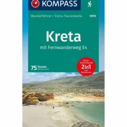 KOMPASS WANDERFÜHRER KRETA MIT WEITWANDERWEG E4, 75 TOUREN