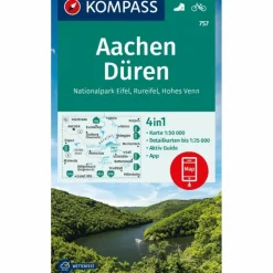 KOMPASS WANDERKARTE 757 AACHEN, DÜREN, NATIONALPARK EIFEL